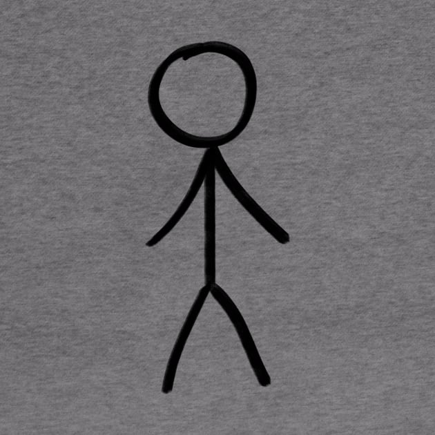 Single stick figure, hand drawn in very simple lines by WelshDesigns